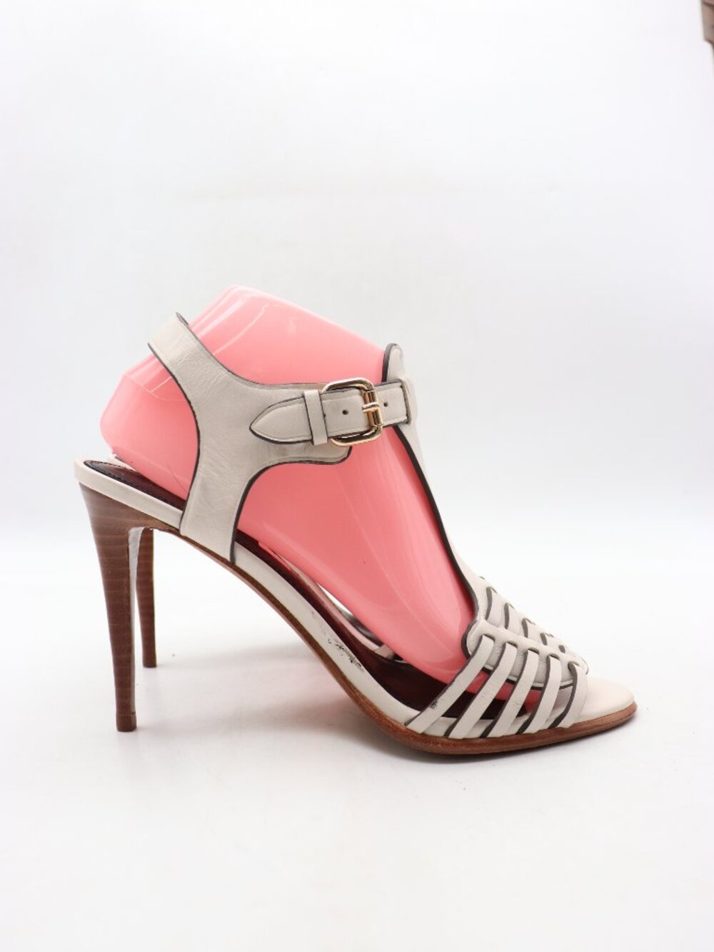 Coach Izzy Women's Size 8.5 B Shoes Sandals Ivory Stiletto Strappy Heels